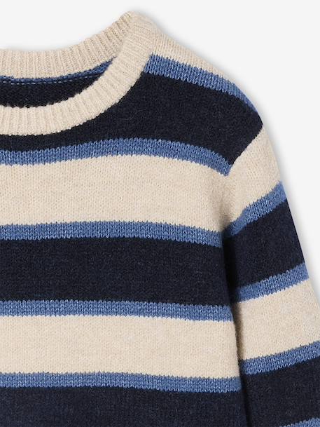 Pull Mousseux Garçon blanc chiné - vertbaudet enfant 