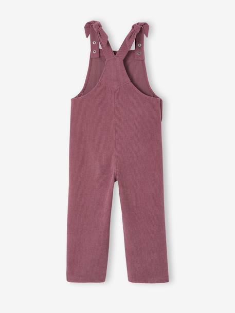 Salopette fille large velours effet molleton mauve+vert sapin - vertbaudet enfant 