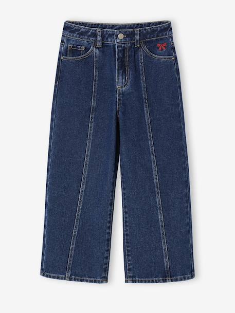 Fille-Jean-Jean fille large couture devant 