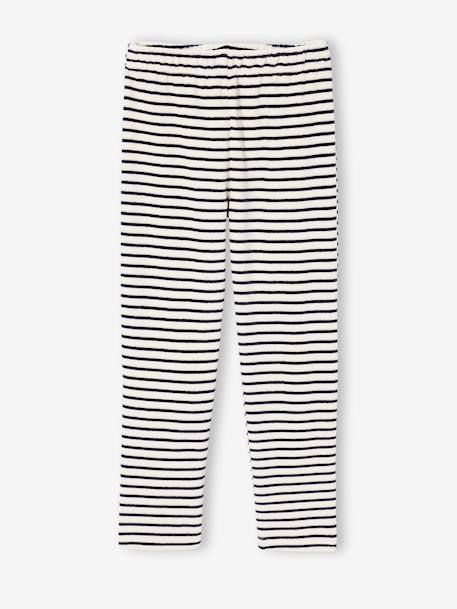 Set van 2 pyjama's fluweel / velours met hartjes voor meisjes ecru - vertbaudet enfant 