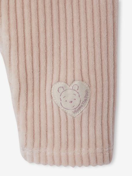 Disney® WINNIE DE POEG babyset  fleece sweater + legging van fluweel / velours vanille - vertbaudet enfant 