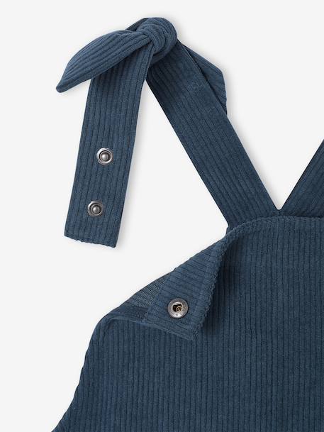 Salopette fille large velours effet molleton mauve+vert sapin - vertbaudet enfant 