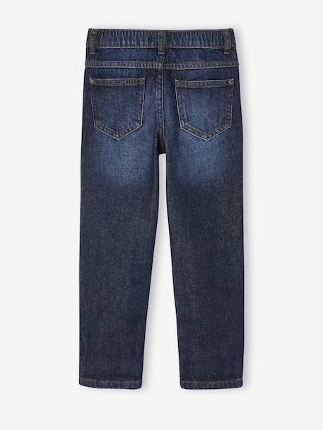 Jean garçon droit large denim brut+stone - vertbaudet enfant 
