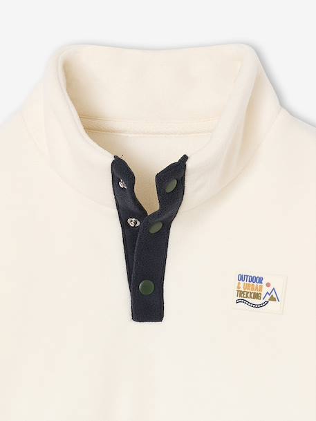 Sweat polaire garçon manches longues vert - vertbaudet enfant 