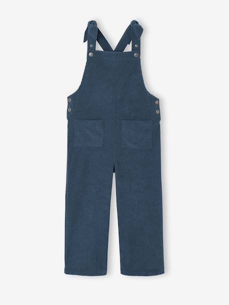 Fille-Salopette, combinaison-Salopette fille large velours effet molleton