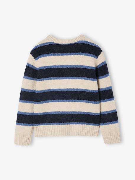 Pull Mousseux Garçon blanc chiné - vertbaudet enfant 