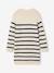 Robe marinière en tricot fille écru+marine - vertbaudet enfant 