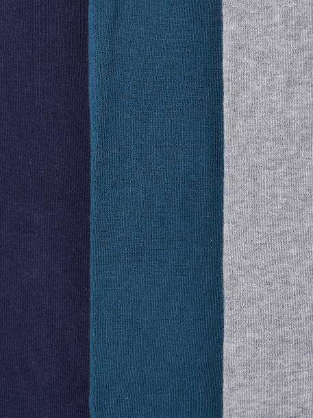 Set van 3  Oeko-Tex®-meisjesleggings ecru+marineblauw+oudroze+pruim+roze (poederkleur)+Set gechineerd grijs+set inkt - vertbaudet enfant 