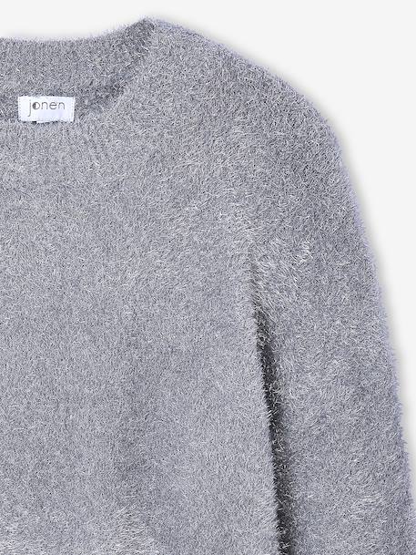 Pull fille noël maille duveteuse effet argenté argent - vertbaudet enfant 