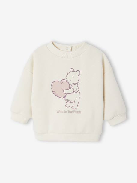 Disney® WINNIE DE POEG babyset  fleece sweater + legging van fluweel / velours vanille - vertbaudet enfant 