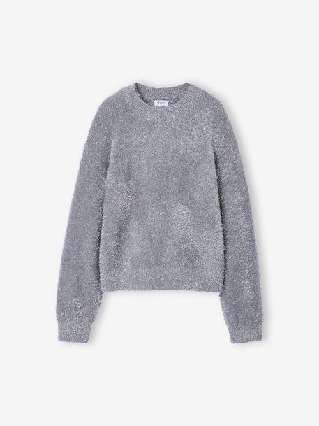 Pull fille noël maille duveteuse effet argenté argent - vertbaudet enfant 