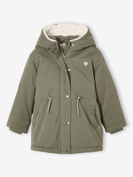 Fille-Manteau, veste-Parka fille à capuche romantique 