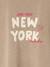 Tee-shirt fille motif NY détails fluo manches longues sable - vertbaudet enfant 