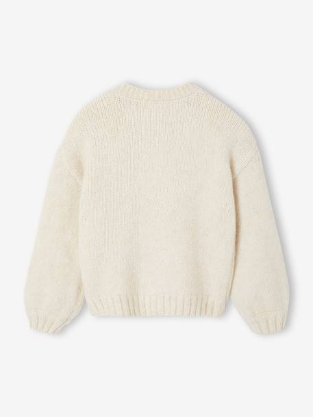 Gilet fille à franges écru - vertbaudet enfant 