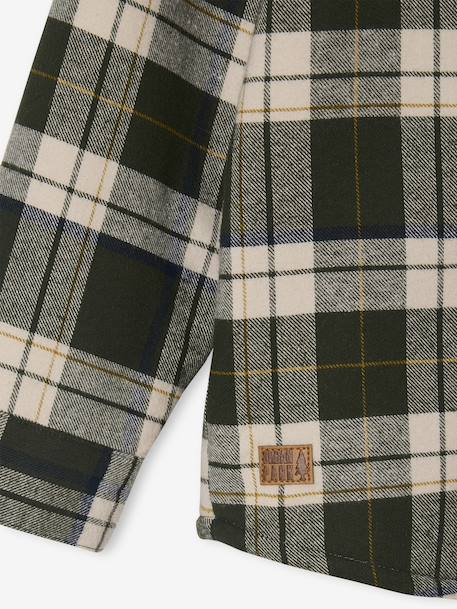 Chemise flanelle carreaux GA doublée Sherpa carreaux vert - vertbaudet enfant 
