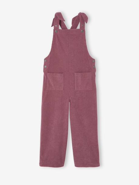 Salopette fille large velours effet molleton mauve+vert sapin - vertbaudet enfant 