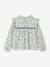 Chemisier à volant motifs fleurs fille écru - vertbaudet enfant 