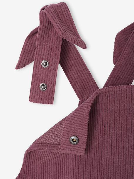 Salopette fille large velours effet molleton mauve+vert sapin - vertbaudet enfant 