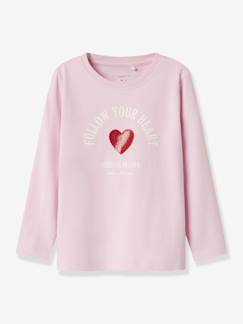 Meisje-T-shirt, souspull-T-shirt met lange mouwen voor meisjes NMFLIRA NAME IT, boxy pasvorm
