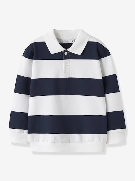 Polo jongen NMMLEOPOLD NAME IT marineblauw+wit - vertbaudet enfant 