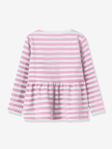 T-shirt met lange mouwen voor meisjes NMFLIONA NAME IT blauw+marineblauw+rozen - vertbaudet enfant 