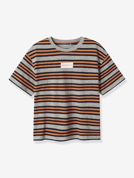 T-shirt garçon NKMLESLIE NAME IT gris chiné - vertbaudet enfant 