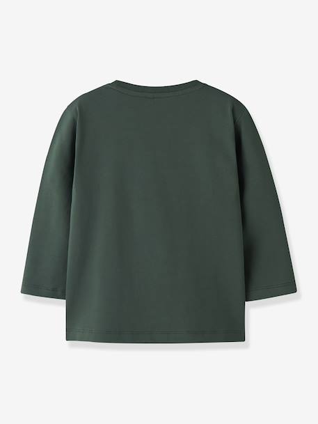 T-shirt manches longues NMMLINCOM , coupe boxy blanc+bleu+vert - vertbaudet enfant 