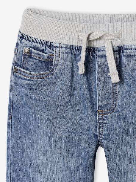 Jean garçon indestructible droit relax facile à enfiler denim brut+denim gris+double stone+stone - vertbaudet enfant 