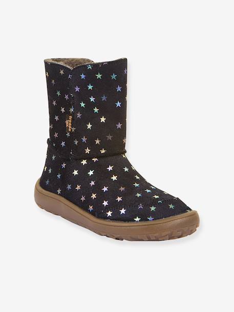 Blotevoetenlaarzen voor meisjes BAREFOOT TEX SUEDE Froddo nachtblauw - vertbaudet enfant 