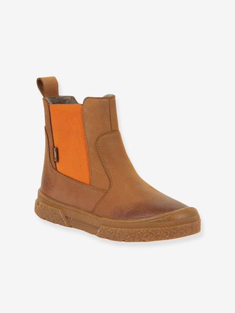 Boots kinderen PULSE TEX CHELYS WOOL Froddo karamel+nachtblauw+zwart - vertbaudet enfant 