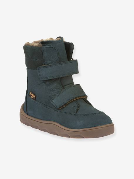 Blotevoetenlaarzen voor kinderen ZERU TEX WINTER BAREFOOT Froddo donkerblauw+goudroze+petrolblauw - vertbaudet enfant 
