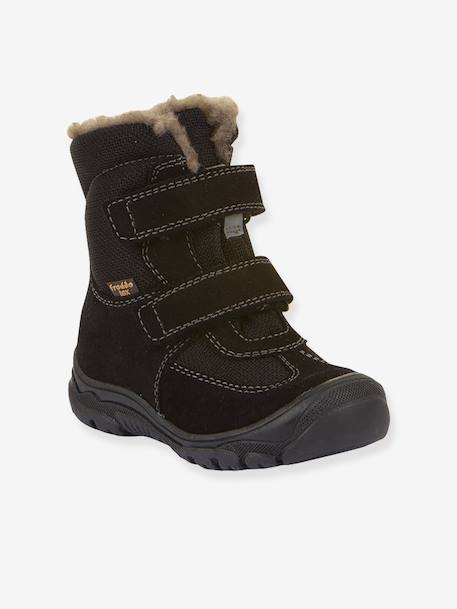 Boots enfants LINZ WOOL TEX HIGH Froddo bleu nuit+bordeaux+noir+olive - vertbaudet enfant 