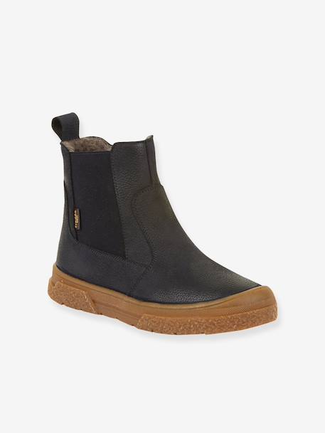 Boots enfants PULSE TEX CHELYS WOOL Froddo bleu nuit+caramel+noir - vertbaudet enfant 