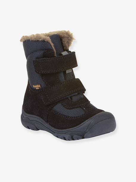 Boots enfants LINZ WOOL TEX HIGH Froddo bleu nuit+bordeaux+noir+olive - vertbaudet enfant 