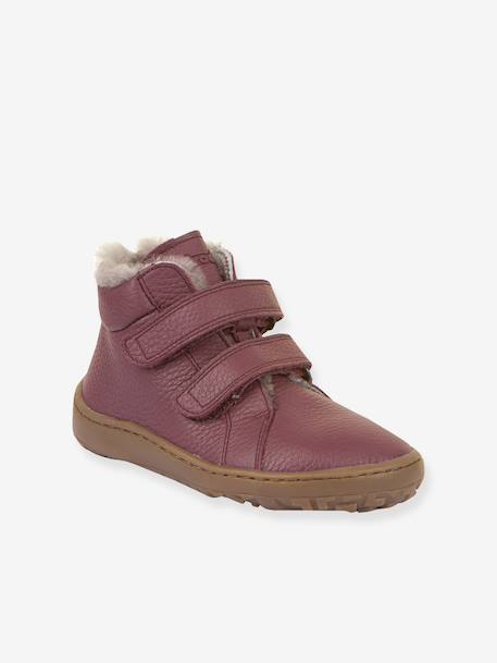 Barefoot laarzen voor kinderen BAREFOOT WINTER FURRY Froddo bordeauxrood+nachtblauw - vertbaudet enfant 