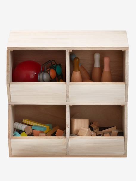 Meuble 4 bacs Toys BOIS - vertbaudet enfant 