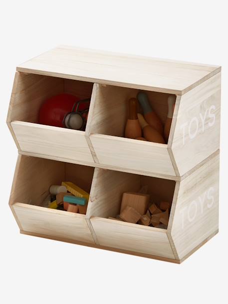 Meuble 4 bacs Toys BOIS - vertbaudet enfant 