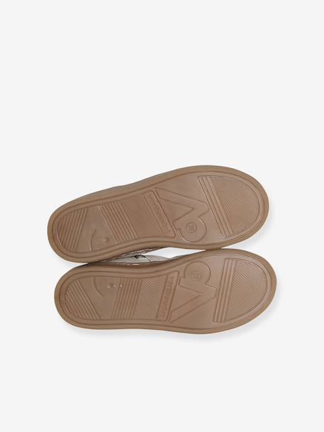 Boots fille cuir zippées bronze+camel+lot marron+marine+or+vert - vertbaudet enfant 