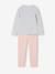 Set van 2 pyjama fluweel / velours dieren Meisje gemêleerd grijs - vertbaudet enfant 
