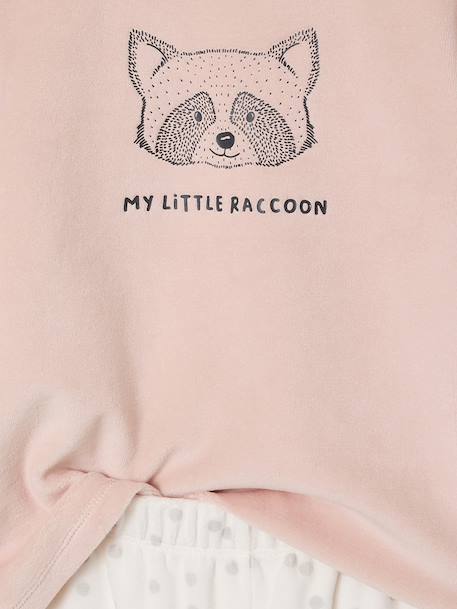 Lot de 2 pyjamas fille velours animaux gris chiné - vertbaudet enfant 