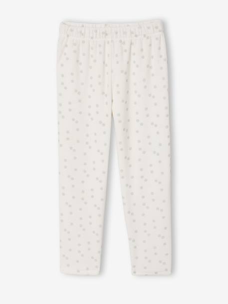 Lot de 2 pyjamas fille velours animaux gris chiné - vertbaudet enfant 