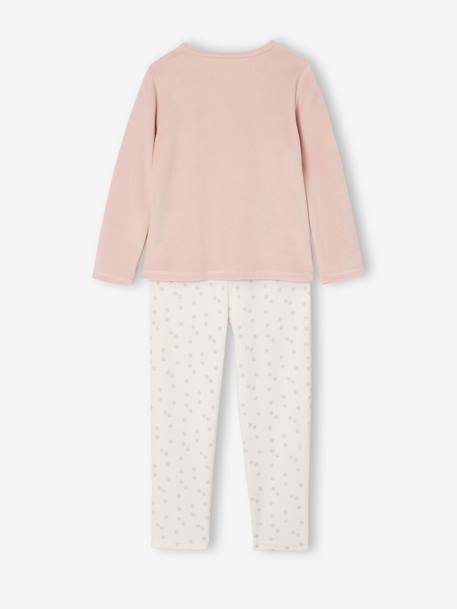 Lot de 2 pyjamas fille velours animaux gris chiné - vertbaudet enfant 