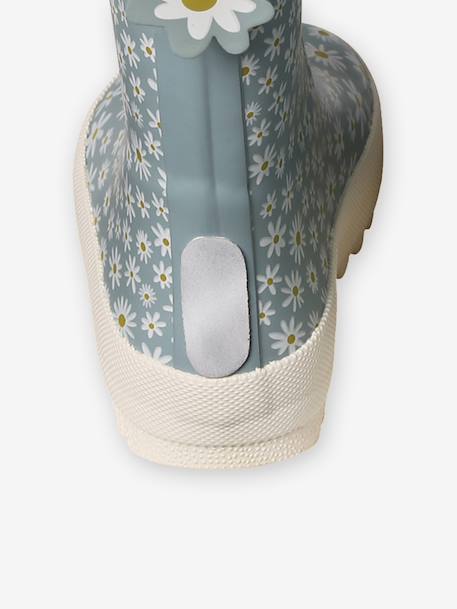 Bottes pluie fille caoutchouc bleu imprimé+rose imprimé - vertbaudet enfant 