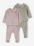 Lot de 2 pyjamas naissance 2 pièces en velours vieux rose - vertbaudet enfant 