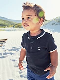 Baby-T-shirt, coltrui-T-shirt-Personaliseerbare polo babyjongen met borduurwerk op de borst