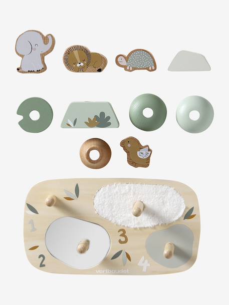 Evolutieve stapelplank van FSC®-hout TANZANIE geel - vertbaudet enfant 