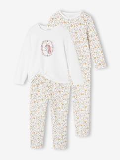 -Lot de 2 pyjamas fille velours licorne 