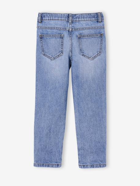 Jean garçon droit large denim brut+stone - vertbaudet enfant 