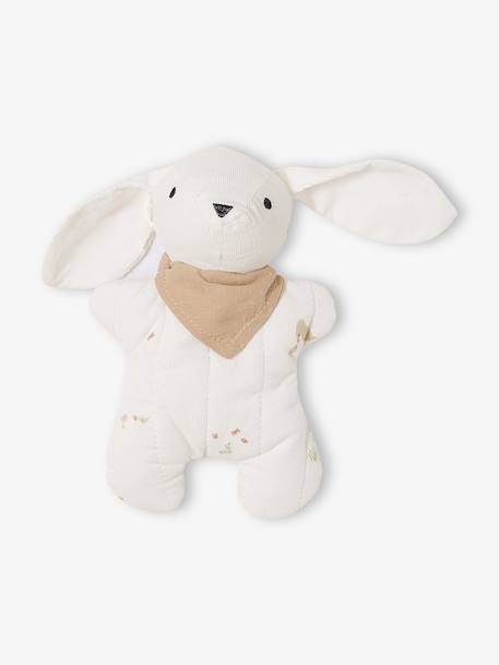 Veste bébé matelassée en velours + doudou coffret cadeau naissance écru - vertbaudet enfant 