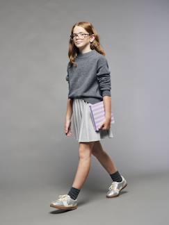 -Jupe plissée en molleton fille